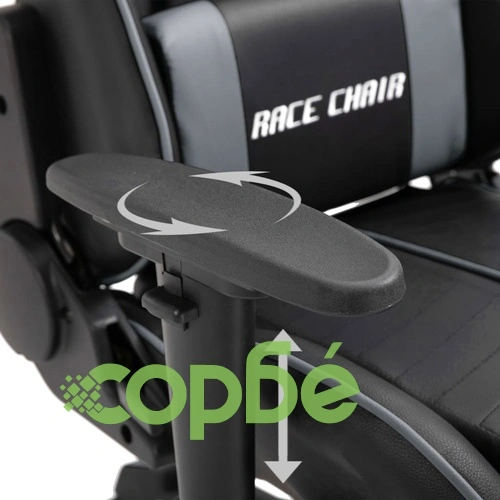 Геймърски стол, сиво, изкуствена кожа ➤ топ цена ➤ sorbe.bg