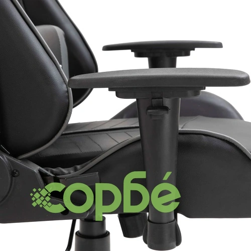 Геймърски стол, сиво, изкуствена кожа ➤ топ цена ➤ sorbe.bg