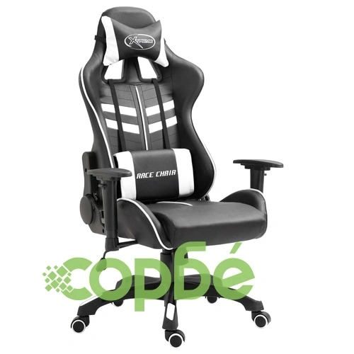 Геймърски стол, бяло, изкуствена кожа ➤ топ цена ➤ sorbe.bg