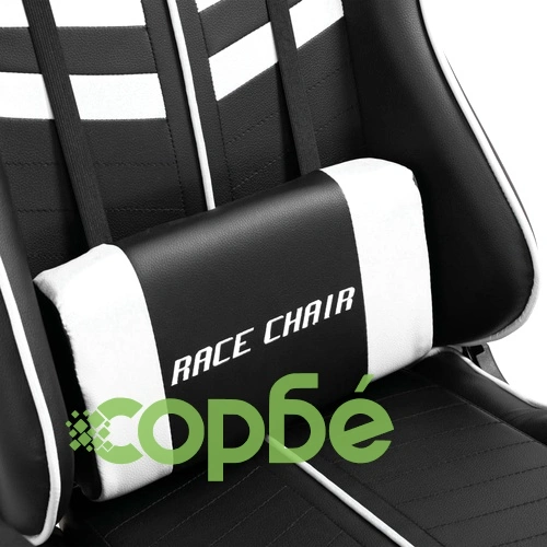 Геймърски стол, бяло, изкуствена кожа ➤ топ цена ➤ sorbe.bg