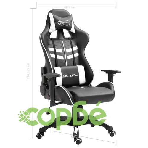 Геймърски стол, бяло, изкуствена кожа ➤ топ цена ➤ sorbe.bg