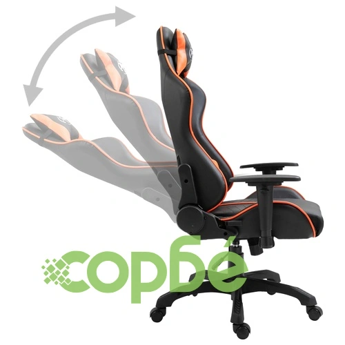 Геймърски стол, оранжево, изкуствена кожа ➤ топ цена ➤ sorbe.bg