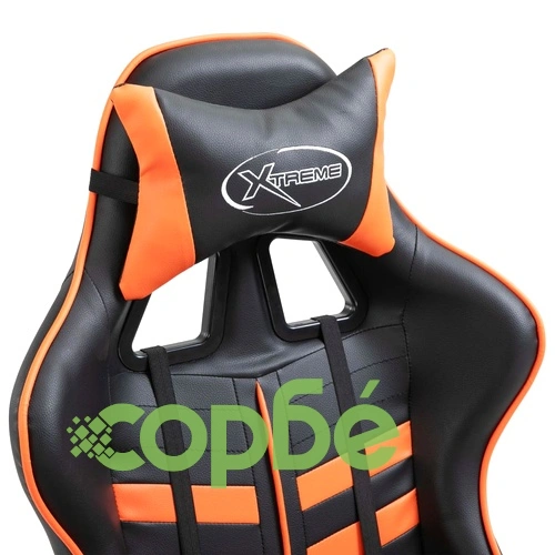 Геймърски стол, оранжево, изкуствена кожа ➤ топ цена ➤ sorbe.bg
