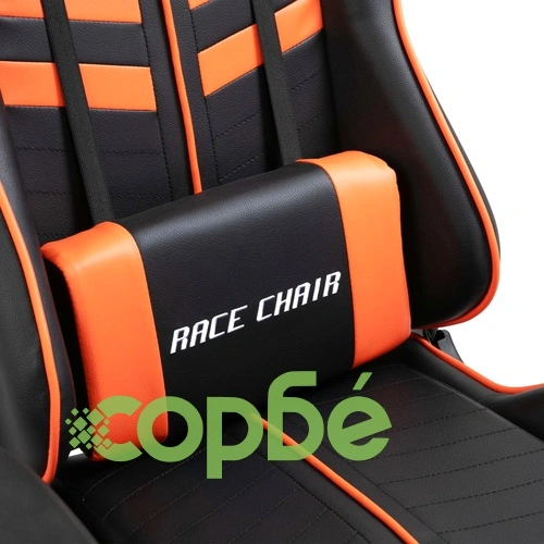 Геймърски стол, оранжево, изкуствена кожа ➤ топ цена ➤ sorbe.bg