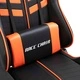 Геймърски стол, оранжево, изкуствена кожа