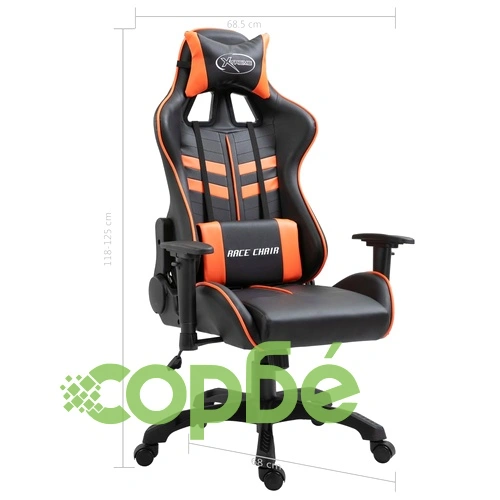 Геймърски стол, оранжево, изкуствена кожа ➤ топ цена ➤ sorbe.bg