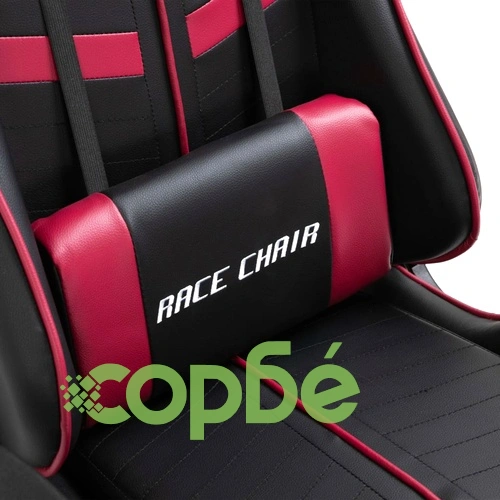 Геймърски стол, виненочервено, изкуствена кожа ➤ топ цена ➤ sorbe.bg