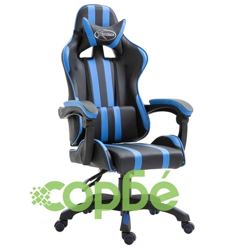 Геймърски стол, синьо, изкуствена кожа ➤ топ цена ➤ sorbe.bg