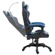 Геймърски стол, синьо, изкуствена кожа