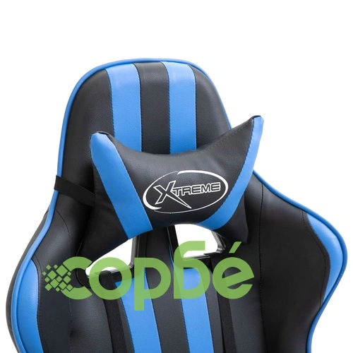 Геймърски стол, синьо, изкуствена кожа ➤ топ цена ➤ sorbe.bg