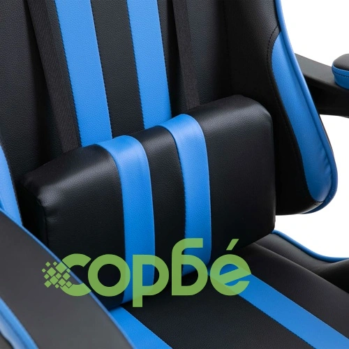 Геймърски стол, синьо, изкуствена кожа ➤ топ цена ➤ sorbe.bg