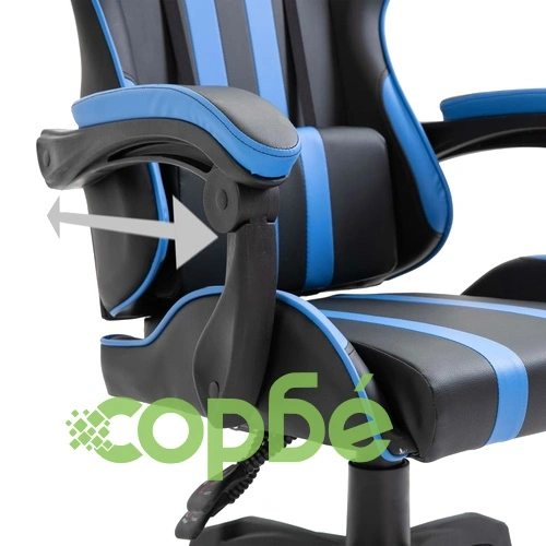 Геймърски стол, синьо, изкуствена кожа ➤ топ цена ➤ sorbe.bg