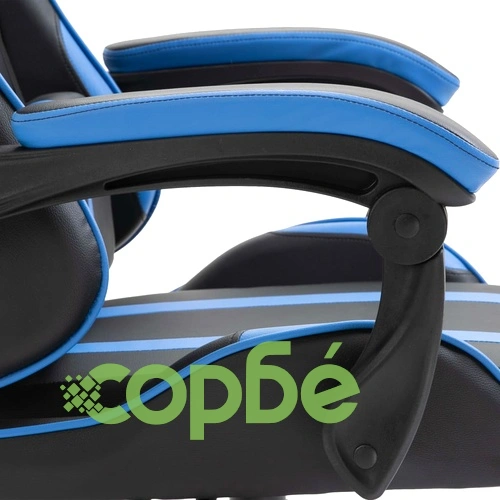 Геймърски стол, синьо, изкуствена кожа ➤ топ цена ➤ sorbe.bg