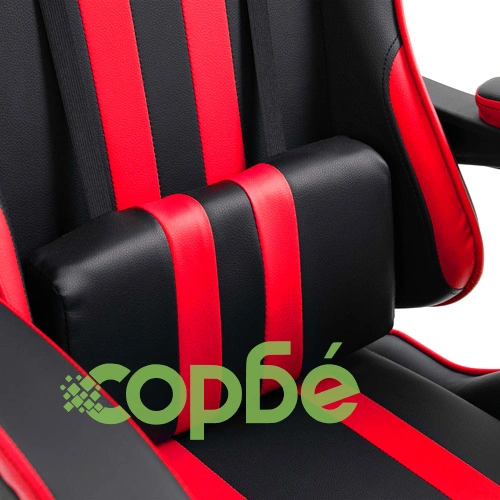 Геймърски стол, червено, изкуствена кожа ➤ топ цена ➤ sorbe.bg