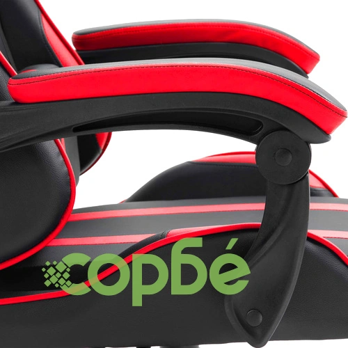 Геймърски стол, червено, изкуствена кожа ➤ топ цена ➤ sorbe.bg