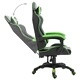 Геймърски стол, зелено, изкуствена кожа
