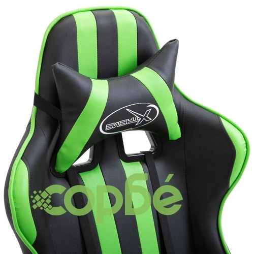 Геймърски стол, зелено, изкуствена кожа ➤ топ цена ➤ sorbe.bg