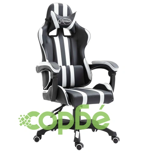 Геймърски стол, бял, изкуствена кожа ➤ топ цена ➤ sorbe.bg