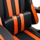 Геймърски стол, оранжево, изкуствена кожа