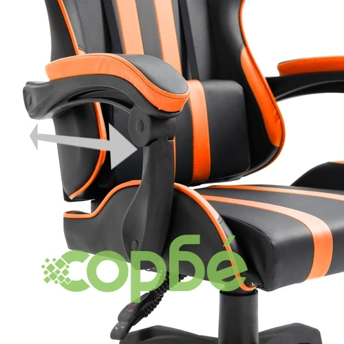 Геймърски стол, оранжево, изкуствена кожа ➤ топ цена ➤ sorbe.bg