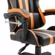 Геймърски стол, оранжево, изкуствена кожа