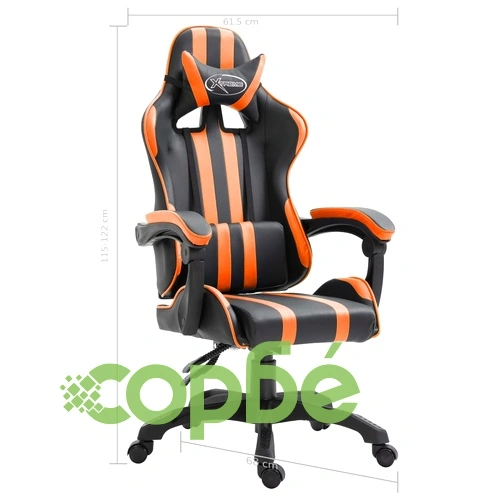 Геймърски стол, оранжево, изкуствена кожа ➤ топ цена ➤ sorbe.bg