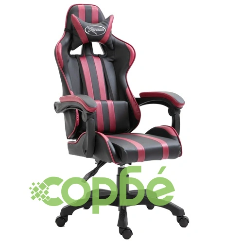 Геймърски стол, виненочервено, изкуствена кожа ➤ топ цена ➤ sorbe.bg