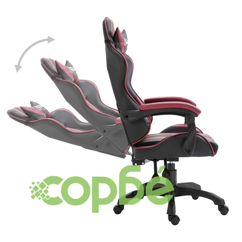 Геймърски стол, виненочервено, изкуствена кожа ➤ топ цена ➤ sorbe.bg
