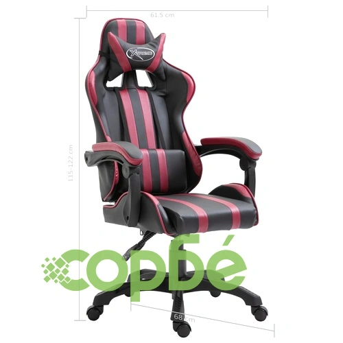 Геймърски стол, виненочервено, изкуствена кожа ➤ топ цена ➤ sorbe.bg