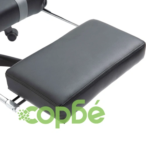 Геймърски стол с подложка за крака, сиво, изкуствена кожа ➤ топ цена ➤ sorbe.bg