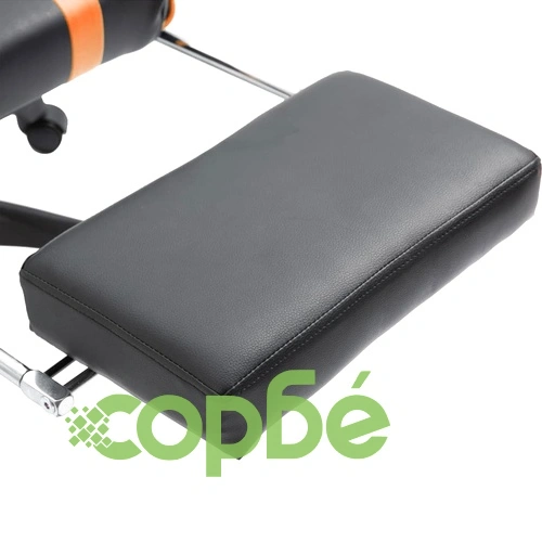 Геймърски стол с подложка за крака, оранжево, изкуствена кожа ➤ топ цена ➤ sorbe.bg