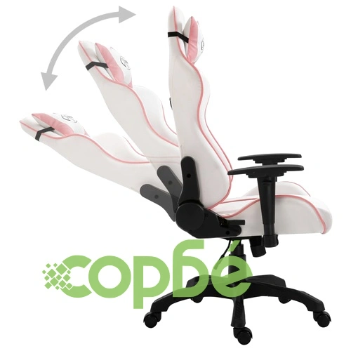 Геймърски стол, розово, изкуствена кожа ➤ топ цена ➤ sorbe.bg