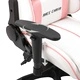 Геймърски стол, розово, изкуствена кожа