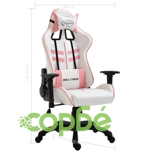 Геймърски стол, розово, изкуствена кожа ➤ топ цена ➤ sorbe.bg