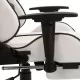 Геймърски стол с подложка за крака, черно, изкуствена кожа