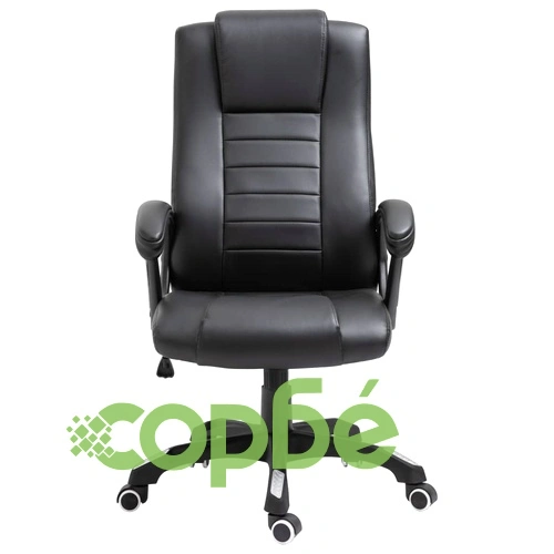 Офис стол, черен, изкуствена кожа ➤ топ цена ➤ sorbe.bg