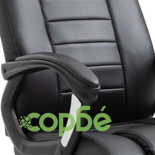 Офис стол, черен, изкуствена кожа ➤ топ цена ➤ sorbe.bg