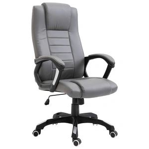 Офис стол, антрацит, изкуствена кожа