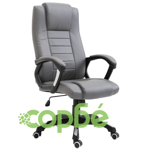 Офис стол, антрацит, изкуствена кожа ➤ топ цена ➤ sorbe.bg