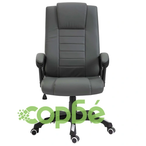 Офис стол, антрацит, изкуствена кожа ➤ топ цена ➤ sorbe.bg