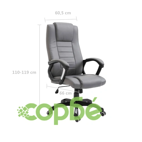 Офис стол, антрацит, изкуствена кожа ➤ топ цена ➤ sorbe.bg