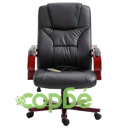 Офис стол, черен, изкуствена кожа ➤ топ цена ➤ sorbe.bg