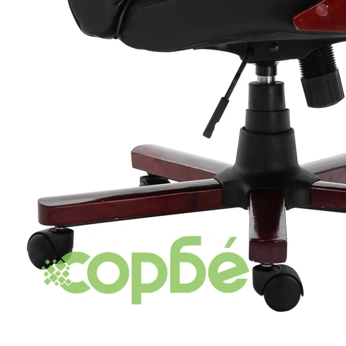 Офис стол, черен, изкуствена кожа ➤ топ цена ➤ sorbe.bg