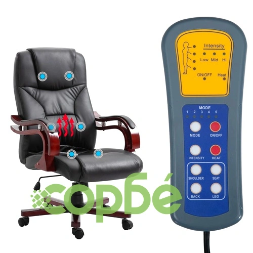 Офис стол, черен, изкуствена кожа ➤ топ цена ➤ sorbe.bg