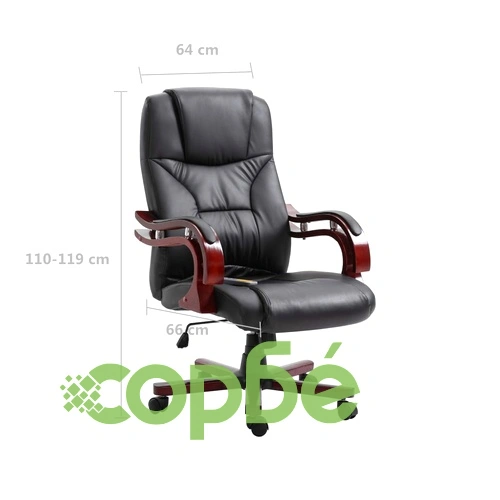 Офис стол, черен, изкуствена кожа ➤ топ цена ➤ sorbe.bg