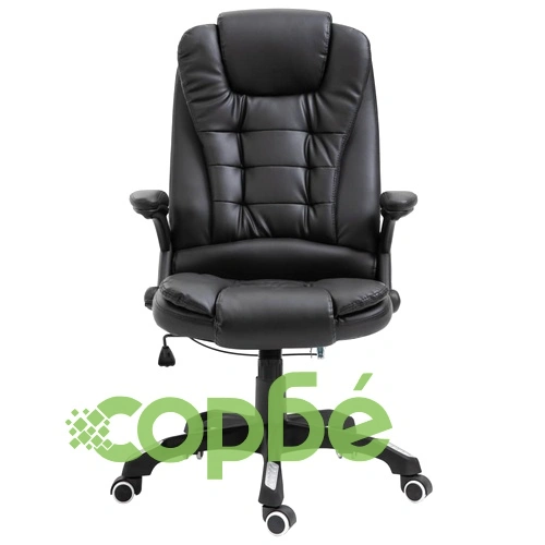 Офис стол, черен, изкуствена кожа ➤ топ цена ➤ sorbe.bg