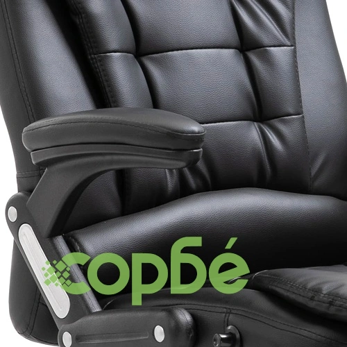 Офис стол, черен, изкуствена кожа ➤ топ цена ➤ sorbe.bg