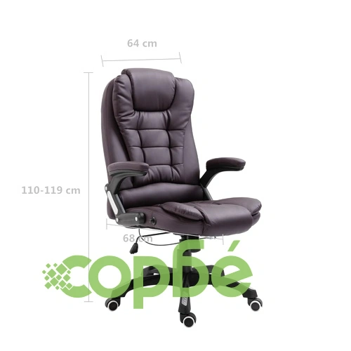 Офис стол, кафяв, изкуствена кожа ➤ топ цена ➤ sorbe.bg