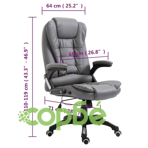 Офис стол, антрацит, изкуствена кожа ➤ топ цена ➤ sorbe.bg