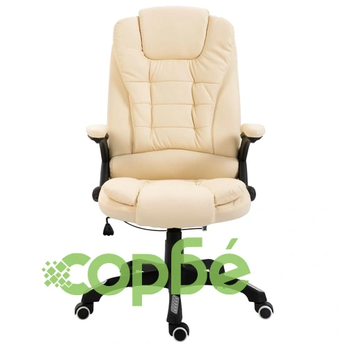 Офис стол, кремав, изкуствена кожа ➤ топ цена ➤ sorbe.bg